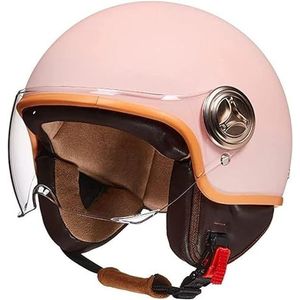 Scooterhelm, Jethelm, Bromfietshelm, Heren en Dames, Jethelm met Zonneklep, DOT/ECE Gecertificeerde Scooterhelm, Motorhelm, Jethelm met Vizier D