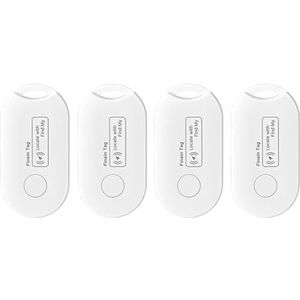 4PCS Smart Bluetooth GPS Tracker Werkt met Find My APP ITag Anti Lost Reminder Device MFI Locator Autosleutel Huisdier Kinderen Finder(4PCS White 2)