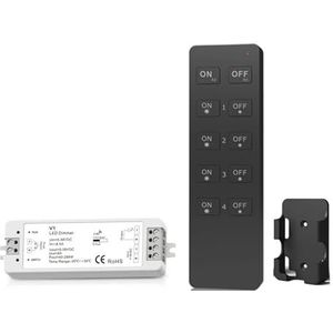 SCHAAN LED dimmer schakelaar, PWM, draadloos, RF 2,4 G, 4 zones, touch-afstandsbediening, smart home, WLAN relais, DC12 V/24 V, controller voor monochrome LED-lichtbalk (kleur: model D)