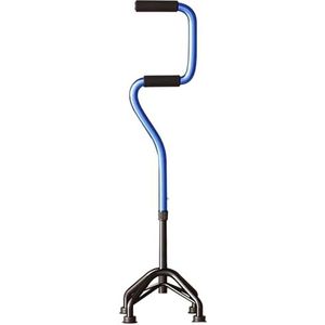 Krukken voor volwassenen, Verstelbare aluminium wandelstok blauw 85-95 cm