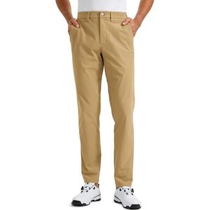 CRZ YOGA Heren All Day Comfy Golfbroek - 32"" Snel Drogende Lichtgewicht Werk Casual Broek Met Zakken Khaki Zand 31W