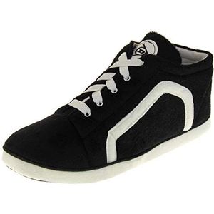 Dunlop Heren Hoge Top Sneaker Trainer Boot Slippers Maat UK, Zwarte Designer Laarzen, 40/41 EU