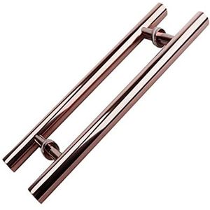 LKAMCBZMF Schuif de schuifdeurgreep, schuifdeurgreep voor schuurdeuren voor houten en glazen deuren, ronde hardware-handgreep met accessoires (roségoud, 120 cm x 80 cm)