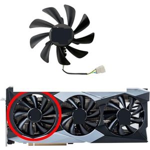 Voor DATALAND voor Radeon RX6900XT 6800XT 6800 6750XT 6700XT voor X-Serial grafische kaart vervangende ventilator(Left fan)