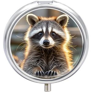 Draagbare Pillendoos Pil Case Leuke Wasbeer Reizen Pil Doos Kleine Pil Case Dagelijkse Pil Container Pil Organizer Pocket Geneeskunde Doos Leuke Pil Case