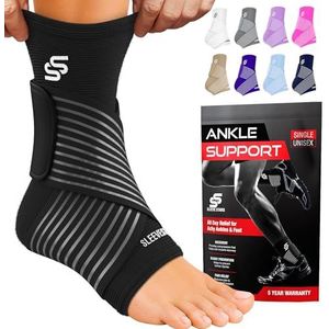 Enkelbrace voor Ondersteuning bij Plantaire Fasciitis – Voor Vrouwen en Mannen - Pijn bestrijdende Steunkous (Enkelbrace - 1x)