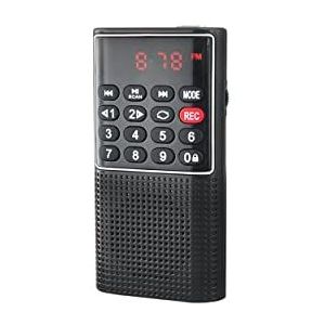 Porchradio, oplaadbaar, FM-radio, kaartlezer Micro SD RMS 3 W, hoofdtelefoonaansluiting, zwart
