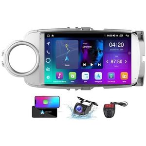 9 Inch Touchscreen Dubbel DIN Autoradio Compatibel met Toyota Yaris 2012-2017 met FM RDS DAB+ Autoradio Stuurbediening WiFi 4G Draadloze Carplay Android Auto Bluetooth 5.0 DSP(LHD,NF-1)
