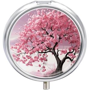 Reizen Pillendoos Pil Case Bloem Boom Draagbare Pil Container Kleine Pillendoos Pil Organizer Pocket Geneeskunde Doos Dagelijkse Pil Dozen Mini Pil Organizer