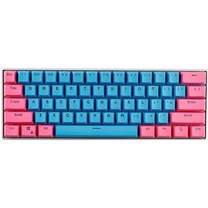 Keezshop Keycaps, 61 toetsdoppen, backlight, tweekleurig, voor mechanisch toetsenbord, PBT toetsdoppen voor GH60 / RK61 / ALT61 / Annie/Keyboard Poker Keys