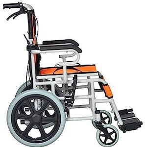Lichtgewicht opvouwbare rolstoel Reistransport Draagbaar Ouderen Handleiding Thuis Aluminium frame Mobiliteitshulpmiddel met handremmen