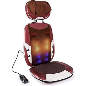 GLOBAL RELAX® | MANTRA Massagezitting en -rugleuning | Root I Shiatsu Massage-Massage | Rugleuning Massager met Verwarmingsfunctie | Verstelbare Hoofdsteun, Verwijderbare Zitting