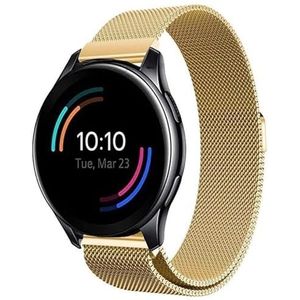 Strap-it OnePlus Watch Milanese band (goud)