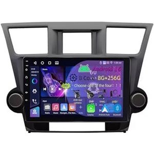 10 Inch 2 Din Android 15 Autoradio voor Toyota Highlander 2 XU40 2007-2013 met CarPlay AHD Omgekeerd beeld Bediening op het stuur Bluetooth GPS navigatie FM Radio WiFi(C2 3+32G)