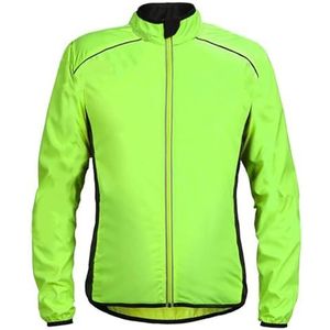 Fietsen MTB Winddichte Jas Met Coat Reflecterende Strip Met Lange Mouwen Racing Windbreaker Autumn S-4XL (Color : Green, Size : XXL)