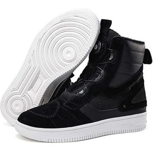 Hiuzylqx Motorlaarzen voor heren, straatrijschoenen, antislip enkelondersteuning aan de zijkant,zwart,36 EU