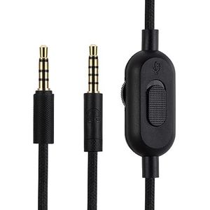 G pro X G233 G433 Vervangende kabel, compatibel met Logitech G PRO X G233 G433 gaming-headset, inline mute-schakelaar, volumeregeling met microfoon