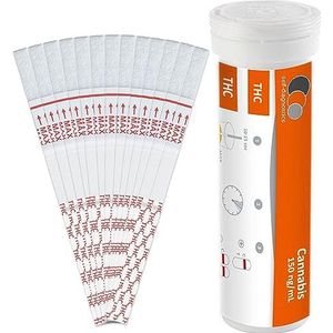 self-diagnostics drugs sneltest cannabis (THC) - marihuana - hasj - cut-off: 150 ng/ml - 25 teststrips - drugs detectie - diptest - urinetest - THC test - 5 min drugstest urine