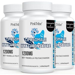 Liposomale Hyaluronzuur Capsules - Hooggedoseerd met 1000 mg Hyaluron, Hoogmoleculair Hyaluronzuur (500-700 kDa), Vrij van Toevoegingen, 60 Stuk (Verpakking van 3)