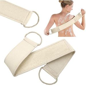 Pinkou Loofah Badband Exfoliërende Organische Masserende Rug Scrubber Douchedoek voor Mannen Vrouwen