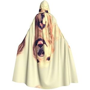 Halloween cape met capuchon, mooie golden retriever hond cosplay verkleedkostuum voor Halloween Kerstmis kostuum feest