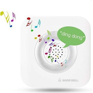 Dioche Bedrade deurbel, slim DC 12V deurbelalarm voor thuiskantoor toegangscontrolesysteem 4 kern deurbel Dingdong muzikaal