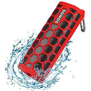 Seracle Siliconen Hoesje voor Sonos Roam Bluetooth Speaker waterdichte (rood)