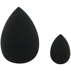 Make-upspons Beauty Blender Foundation Sponzen Latex Gratis Blender Schoonheid Make-up Sponzen voor Vloeibare Foundation Poeder Zonnebrandcrème en Crème 1 Grote Spons 1 Kleine Spons (zwart)