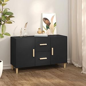 XGWKCNV Furniture select-Dressoir Zwart 100x36x60 cm Engineered Wood