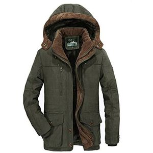 Mannen Parka Winter Jas Mannen Mode Fleece Dikker Warme Jas Winddicht Casual Hooded Parka
