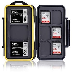 Ares Foto® MC-SD6CF3 Geheugenkaartbeschermingsbox - Geheugenkaarthoes - Kaartkluis - Tasje - Opslag en transport voor 3 CF (Compact Flash) en 6 SD-kaarten - Nieuwe versie 2020