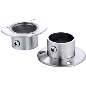 XUEZHEN Stijve flens, flenskoppeling, 2 stuks, 19/22/25/32 mm, roestvrij staal, kledingstang, kledingstang, zadelhanger, pijpbuishouder (32 mm)