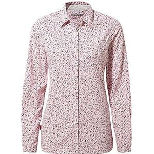 Craghoppers Dames NosiLife Fara functionele blouse, Raspberry Print, 38