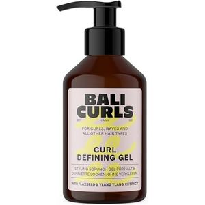 Bali Curl Defining Gel – definiërende krulgel met lijnzaad en ylang-ylang-extract – veganistische krulgel voor soepele en gedefinieerde krullen – krulverzorging voor natuurlijke krullen – 150 ml
