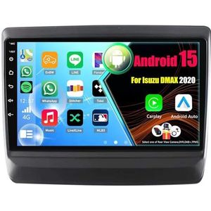 Android 15 Autoradio Voor Isuzu DMAX 2020 met Draadloze Carplay Android Auto, 9 Inch Autoscherm Soporta Bluetooth WIFI GPS FM/RDS(8Core(2+32GB))