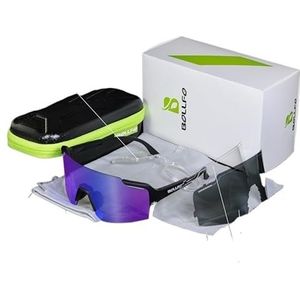 Fietsbrillen Fietsbrillen, sportzonnebrillen, UV-bescherming Dames, heren, hardlopen, mountainbiken, fietsen, golfen, vissen(Size:Black Frame Purple Lens)
