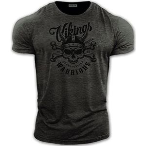 bebak Heren Gym T-shirt | Viking Warrior | Gym Kleding voor Mannen | Arnold Bodybuilding T-shirt | Ideaal voor MMA Strongman Crossfit, Graniet, XXL