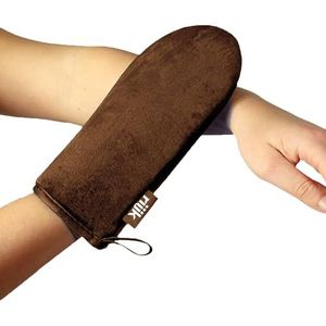 Bruiningshandschoen voor zelfbruiner en peeling, dubbelzijdig bruikbaar en zeer zacht, gemakkelijk wasbaar, zelfbruinende handschoenen voor gezicht en lichaam