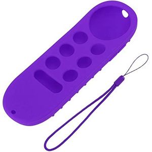 Beschermhoes voor Afstandsbediening, Siliconen Hoesje Beschermhoes Geschikt voor Chromecast met TV-afstandsbediening(Purper)
