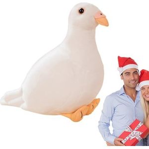 Duif knuffel,Realistisch duifknuffeldier - 7 inch gesimuleerd vogelspeelgoed, knuffelkussen speelgoed voor meisjes, jongens woondecoratie knuffels Tujoba
