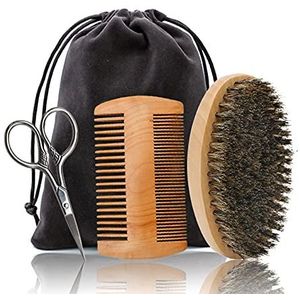 Baard Kit Man Cadeau Valentijnsdag Man Idee Geschenken Vaderdag Kam Baardborstel Baard Schaar Baard Kit Reizen Beste voor Papa Hem Echtgenoot Vriend