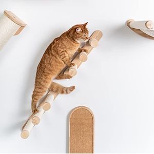 RHRQuality Kattentrap set van 2 klimwanden wandmontage (tot 20 kg💪) 41 x 21,5 cm voor grote katten