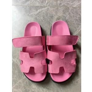 2024 Zomersandalen en pantoffels met dikke zolen maat klittenband Kleurblok Buitenkant Casual damesschoenen(Pink,36)