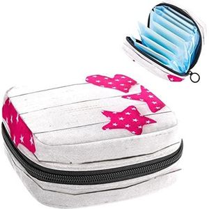 Maandverband Opbergtas,Draagbare maandverband Opbergzak,Sterpatroon, Meerkleurig, 4.7x6.6x6.6 in/12x17x17 cm