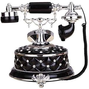 Telefoon Telefoon Mode Creatieve Antieke Thuiskantoor Slaapkamer Studie Woonkamer Telefoon Retro Vintage Telefoon Blauw Scherm (Zwart)