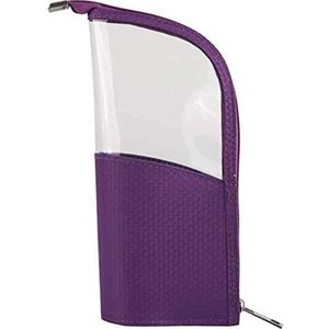 Reis-make-up-kwasttas, toilettas, make-up-kwasthouder, organizer, tas, draagbaar, stand-up make-uptas, waterdicht, stofdichte borstel