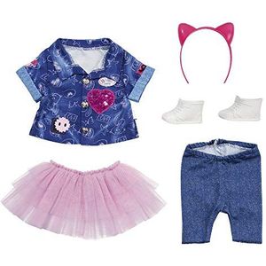 BABY Born Deluxe Jeansjurk-set - Poppenkleding 43cm