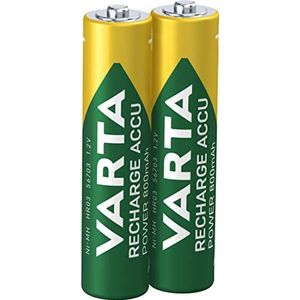 Varta accu, NiMH Longlife, Micro (AAA/HR03) 800 mAh, 1,2 volt, 2 stuks