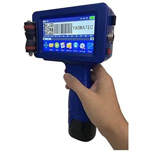 Mini Inkjet Printer 25 Taal 12.7mm Logo QR Code Serienummer Draagbare Datum Printer Hand Jet Handheld Thermische Inkjet Printer instelbare afdrukhoogte(Printer 1 black ink-02)