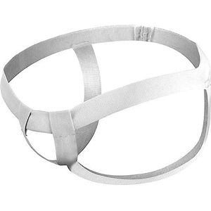 3PCS Heren Sexy Open Front Ring Ondergoed Stretch Jockstraps Naadloze String G-string Bikini Zwembroek(White)